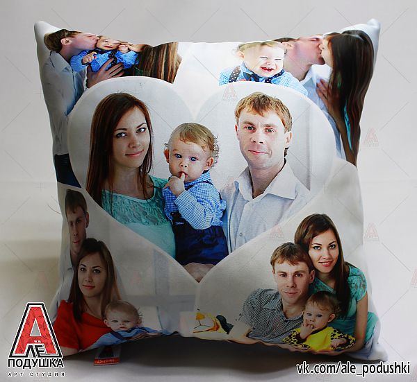 Фотоколлаж на подушке 1 Фотоколлаж на подушке 1